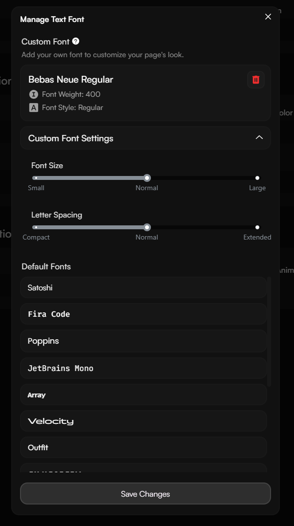 Custom Font