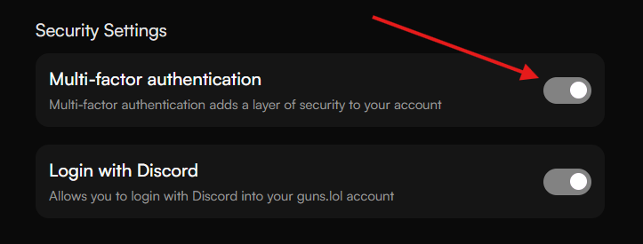 Enable 2FA