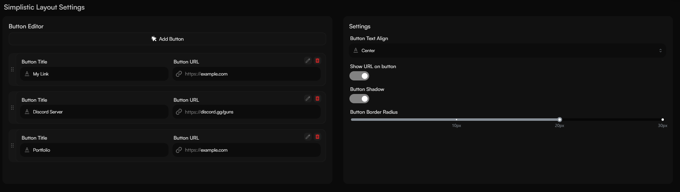 Simplistic Layout